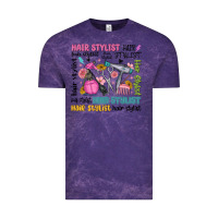 Cloud Purple hair stylist typography Vintage Tee - MaliasSmallBusiness
