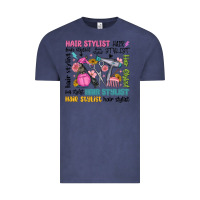 Vintage Denim hair stylist typography Vintage Tee - MaliasSmallBusiness