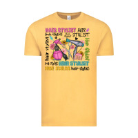 Vintage Mustard hair stylist typography Vintage Tee - MaliasSmallBusiness