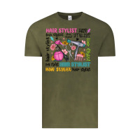Vintage Olive hair stylist typography Vintage Tee - MaliasSmallBusiness