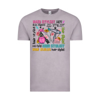 Hair Stylist Typography Vintage Tee | Teevron