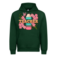 Forest Green teacher floral pencil Urban Hoodie - BundleAndBundleShop