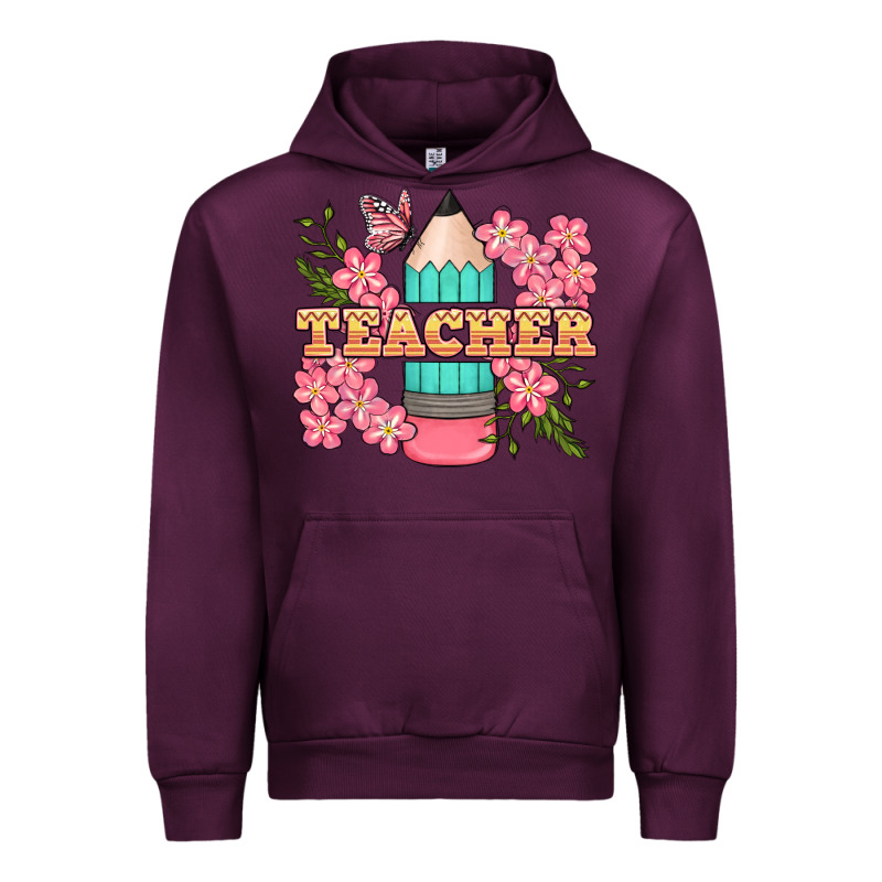 Teacher Floral Pencil Urban Hoodie by BundleAndBundleShop | Teevron