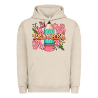 Pigment French Oak teacher floral pencil Urban Hoodie - BundleAndBundleShop