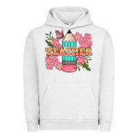 Pigment Lunar Rock teacher floral pencil Urban Hoodie - BundleAndBundleShop
