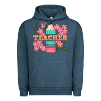 Pigment Midnight Navy teacher floral pencil Urban Hoodie - BundleAndBundleShop
