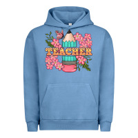 Pigment Pebble Blue teacher floral pencil Urban Hoodie - BundleAndBundleShop