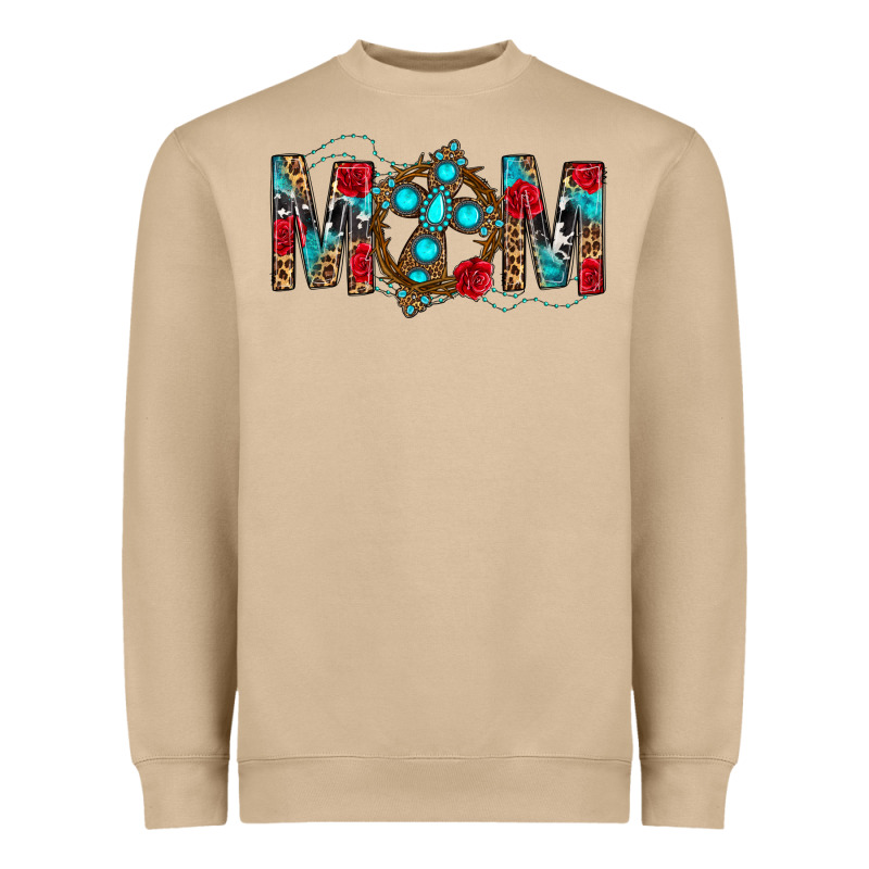 Western Mom With Cross Heavyweight Sweatshirt by BundleAndBundleShop | Teevron