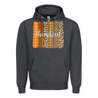 Smoke Thankful Brushstrokes Zipper Hoodie - texasbilliewilder