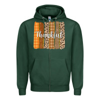 Thankful Brushstrokes Zipper Hoodie | Teevron