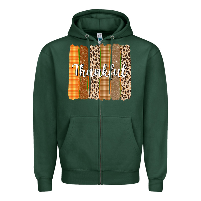 Thankful Brushstrokes Zipper Hoodie by texasbilliewilder | Teevron