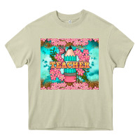 Mossy teacher floral pencil tumbler Heavy Core Tee - BundleAndBundleShop