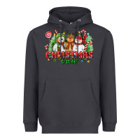 Smoke christmas crew polar bear reindeer and snowman Heavyweight Hoodie - CowGirlArtShop