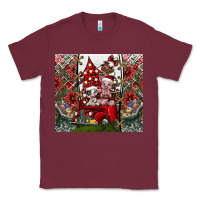 Burgundy merry Christmas Classic Tee - CowhideDigitalArt