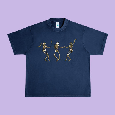 Dancing Skeletons Urban Heavy Tee Designed By Maliassmallbusiness
