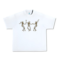White dancing skeletons Urban Heavy Tee - MaliasSmallBusiness