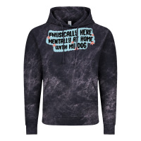 Cloud Black physically here mentally at home with my dog Vintage Hoodie - MaliasSmallBusiness