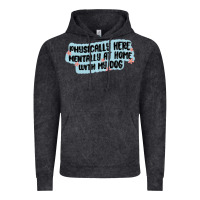 Vintage Black physically here mentally at home with my dog Vintage Hoodie - MaliasSmallBusiness