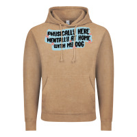 Vintage Coffee physically here mentally at home with my dog Vintage Hoodie - MaliasSmallBusiness
