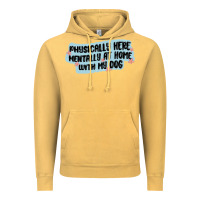 Vintage Mustard physically here mentally at home with my dog Vintage Hoodie - MaliasSmallBusiness