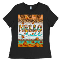 Black Hello fall Ladies Tee - Artiststas