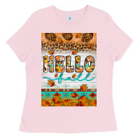 Bubblegum Pink Hello fall Ladies Tee - Artiststas