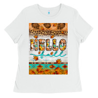 White Hello fall Ladies Tee - Artiststas
