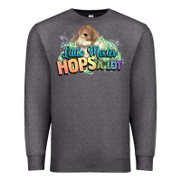 Charcoal Heather Little mister hops a lot Easter day Premium Sweatshirt - HowdyJamesFarm