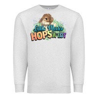 Oatmeal Heather Little mister hops a lot Easter day Premium Sweatshirt - HowdyJamesFarm