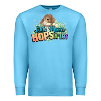 Ocean Blue Little mister hops a lot Easter day Premium Sweatshirt - HowdyJamesFarm