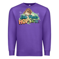 Purple Little mister hops a lot Easter day Premium Sweatshirt - HowdyJamesFarm