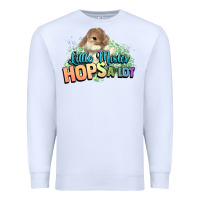 White Little mister hops a lot Easter day Premium Sweatshirt - HowdyJamesFarm