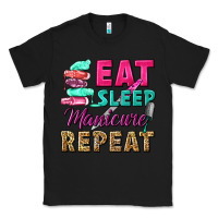 Black eat sleep manicure repeat Classic Tee - NancyCooperArtShop