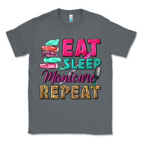 Charcoal Heather eat sleep manicure repeat Classic Tee - NancyCooperArtShop