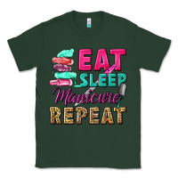 Sports Green eat sleep manicure repeat Classic Tee - NancyCooperArtShop