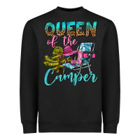 Black Queen Of The Camper Heavyweight Sweatshirt - BundleAndBundleShop