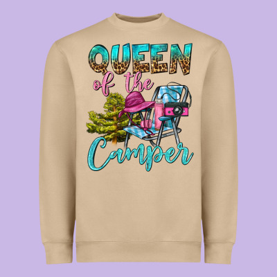 Queen Of The Camper Heavyweight Sweatshirt Designed By Bundleandbundleshop