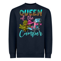 Navy Queen Of The Camper Heavyweight Sweatshirt - BundleAndBundleShop