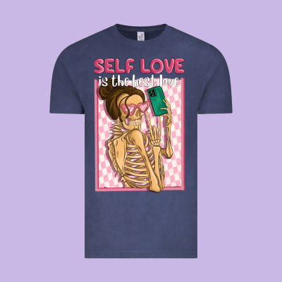 Self Love Is The Best Love Vintage Tee Designed By Maliassmallbusiness