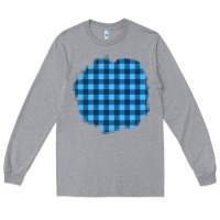 Heather Grey Winter Tartan Patch Long Sleeve Tee - BundleAndBundleShop