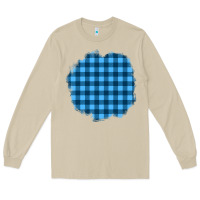 Mushroom Winter Tartan Patch Long Sleeve Tee - BundleAndBundleShop