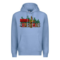 Colony Blue merry christmas  cross Premium Hoodie - CowGirlArtShop