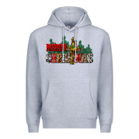 Heather Grey merry christmas  cross Premium Hoodie - CowGirlArtShop