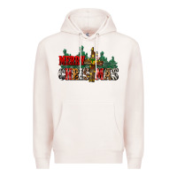 Pale Pink merry christmas  cross Premium Hoodie - CowGirlArtShop
