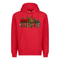 Red merry christmas  cross Premium Hoodie - CowGirlArtShop
