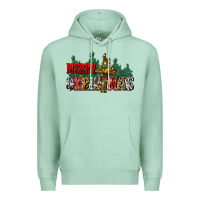 Seafoam merry christmas  cross Premium Hoodie - CowGirlArtShop