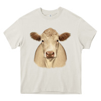 Cream charolais Heavy Core Tee - JahusDesignShop