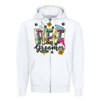 White Western Pet Groomer Zipper Hoodie - texasbilliewilder