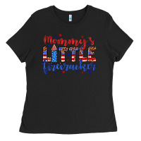 Black mommy’s little firecracker Ladies Tee - JahusDesignShop