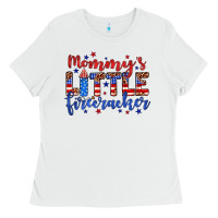 White mommy’s little firecracker Ladies Tee - JahusDesignShop